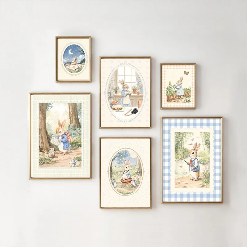 2026 Vintage Boho Blue Plaid R - Baby Nursery Vintage Decor 评论和价格