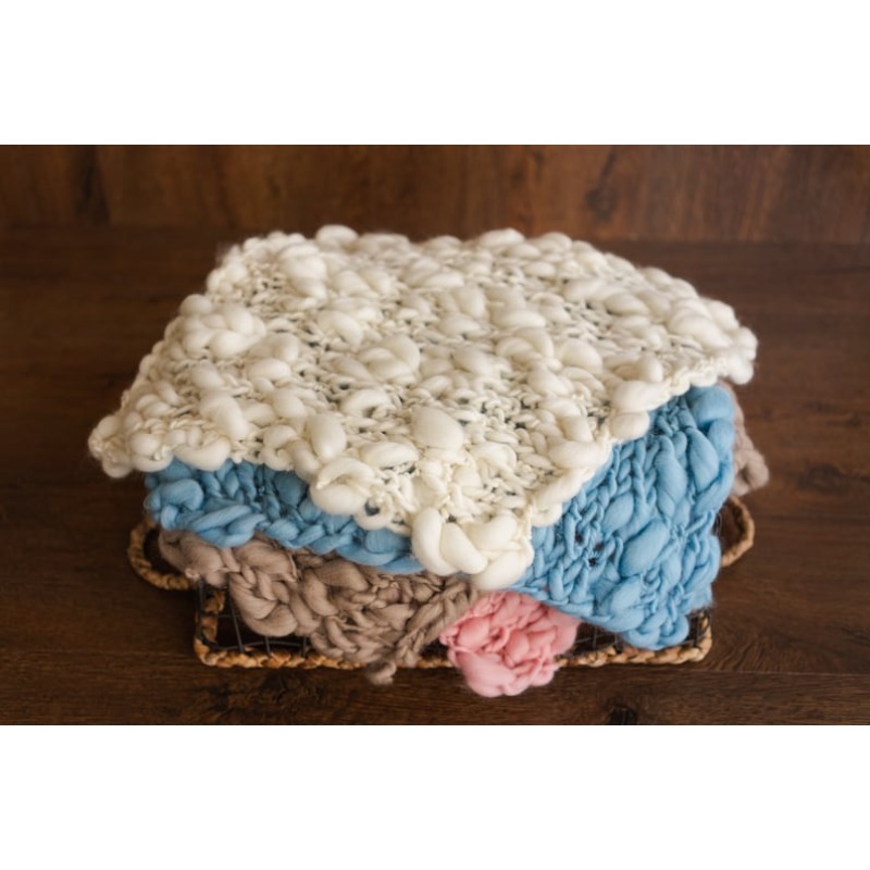 Chunky Knit Merino Baby Blanke - Baby Nursery Unisex 评论和价格