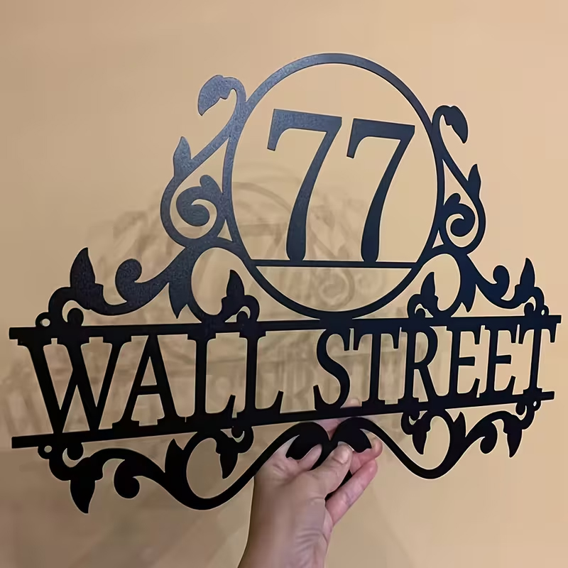 Custom Metal House Number & St - Baby Nursery Name Sign 评论和价格