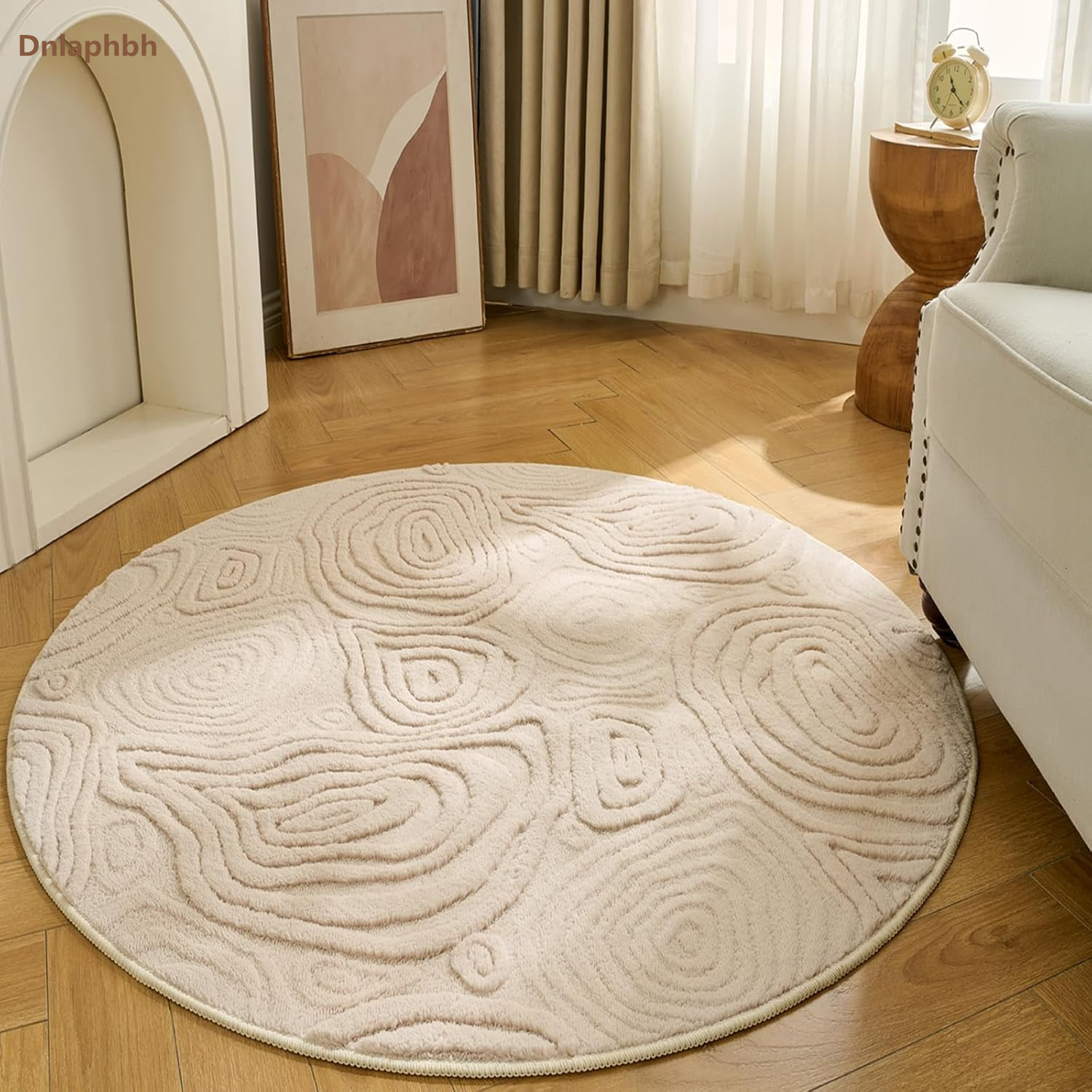 Dnlaphbh 3D Geometric Round Ru - Baby Nursery Rug 评论和价格