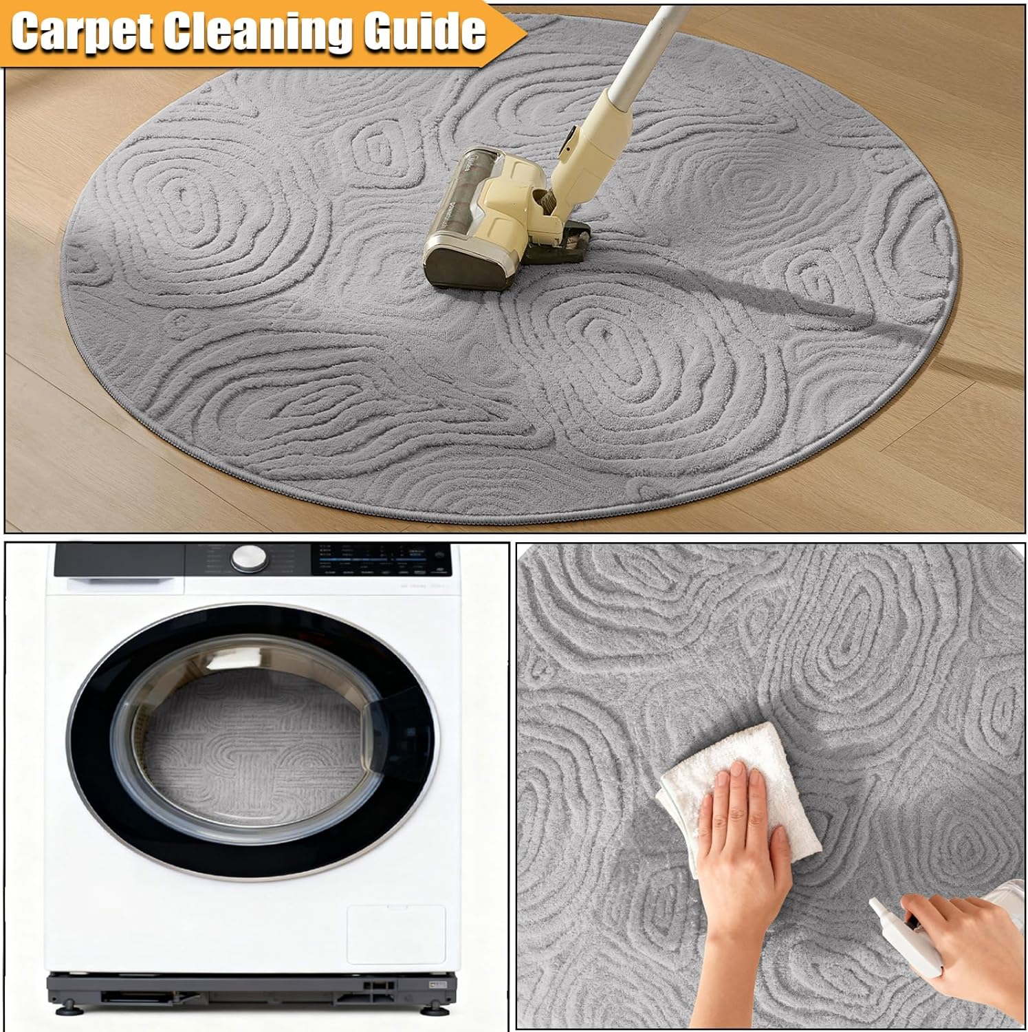 Dnlaphbh 3D Geometric Round Ru - Baby Nursery Rug 评论和价格