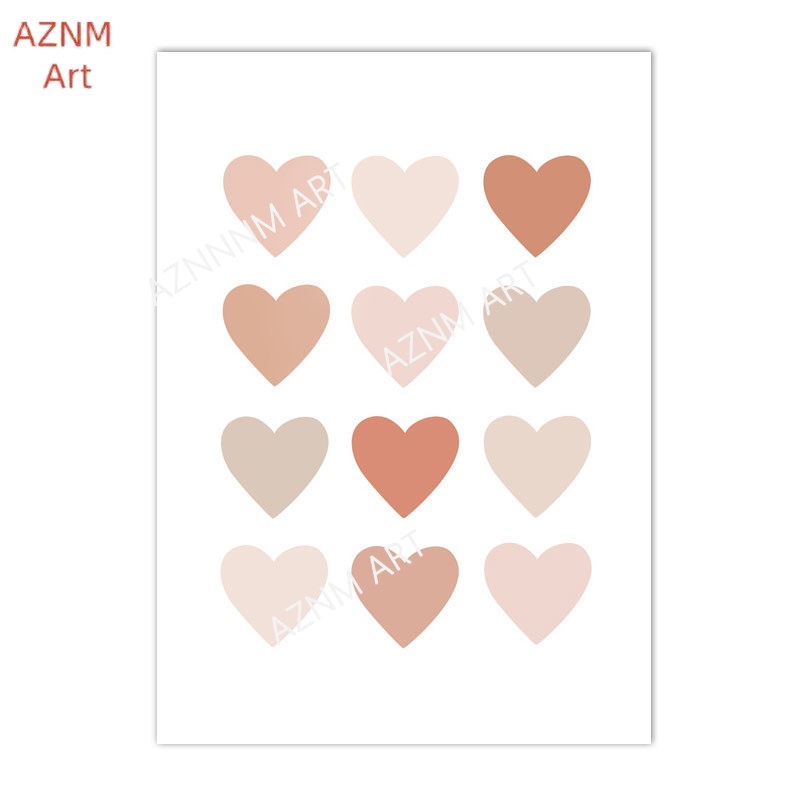 1/3PCS ，Cartoon Heart Rainbow  - Baby Nursery Pink 评论和价格