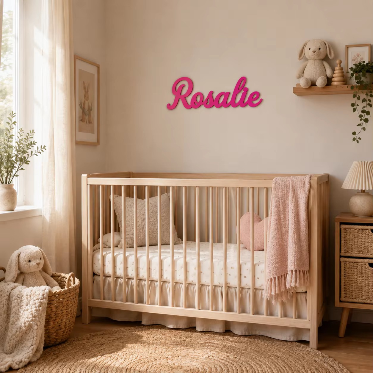 Personalized Wooden Name Sign  - Baby Nursery Name Sign 评论和价格