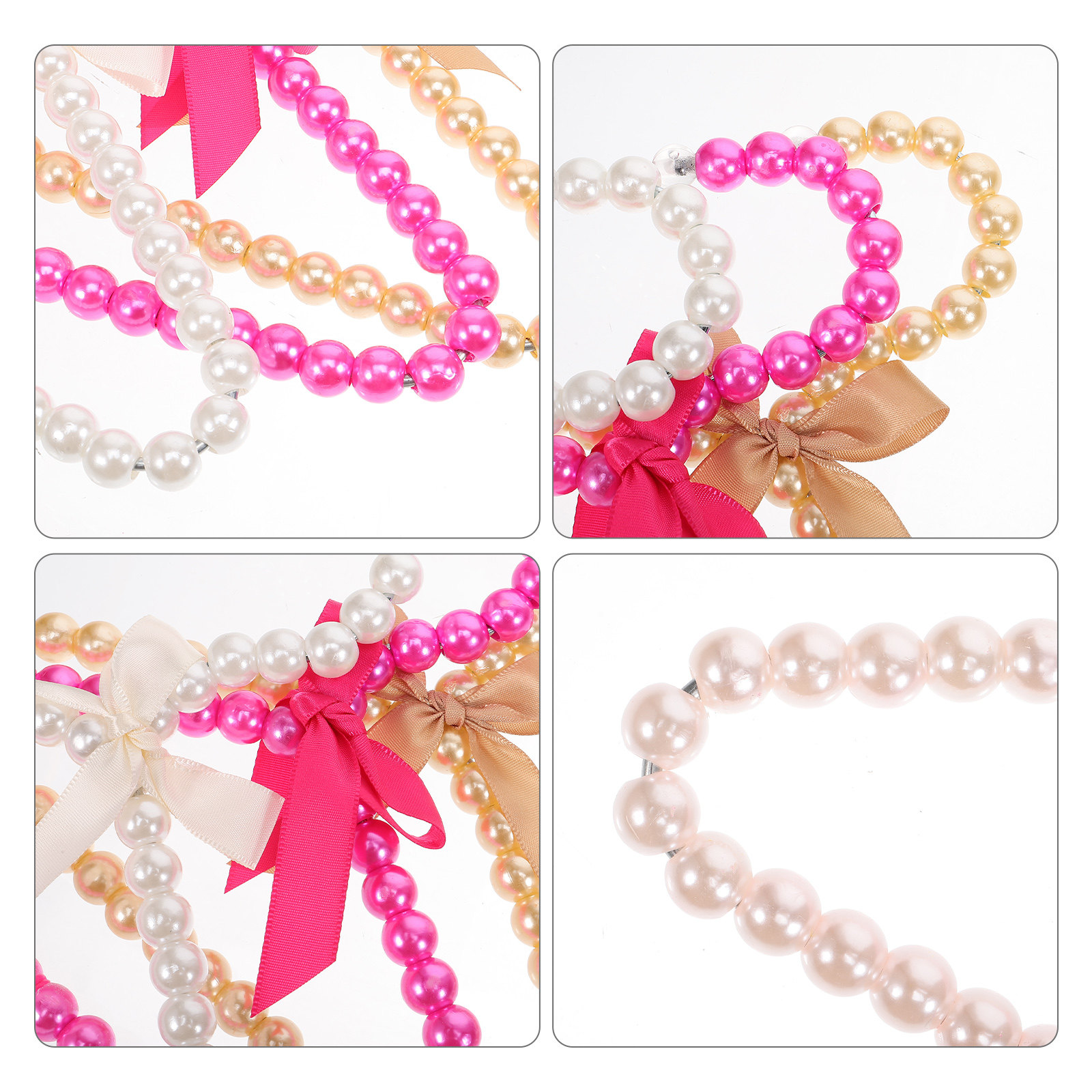 4Pcs Pearl Pet Clothes Hanger  - Baby Nursery Unisex 评论和价格