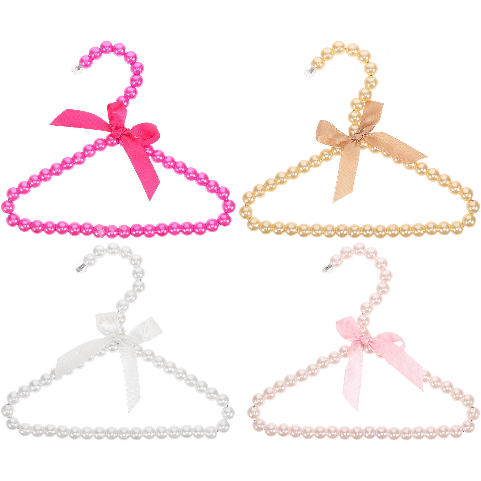 4Pcs Pearl Pet Clothes Hanger  - Baby Nursery Unisex 评论和价格
