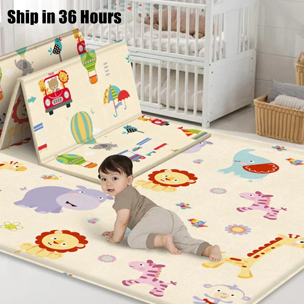 Non-Toxic Foldable Baby Play M - Baby Nursery Rug 评论和价格