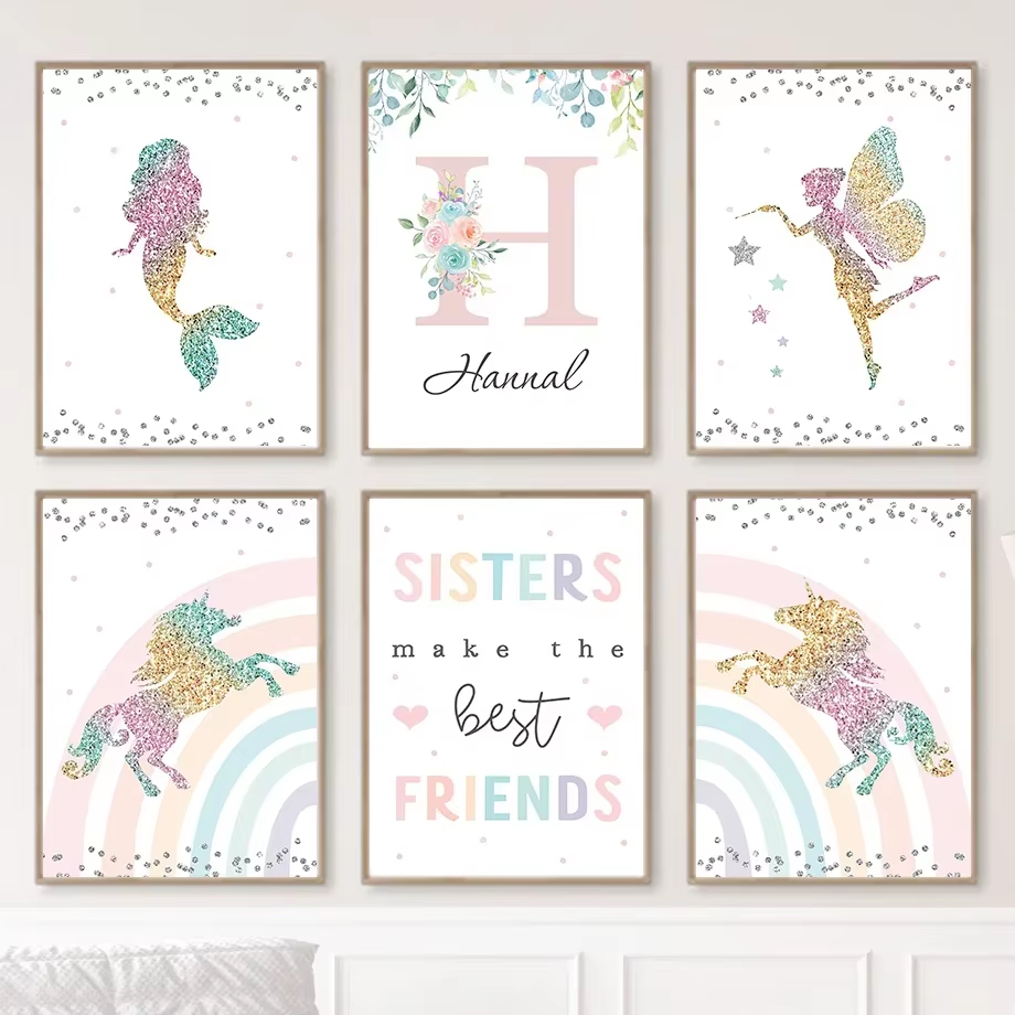 Kawaii Mermaid Angel Girl Unic - Baby Unicorn Nursery 评论和价格