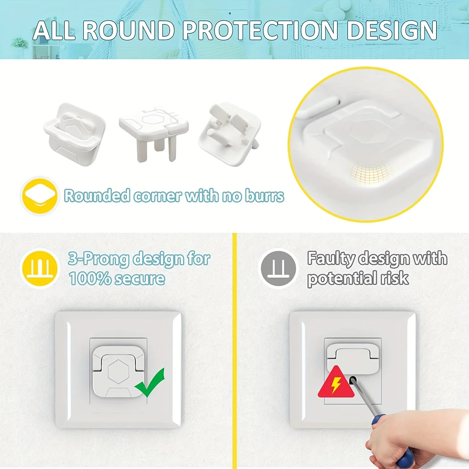 1-20Pc Baby Proof Outlet Cover - Outlet Cover Childproof 评论和价格