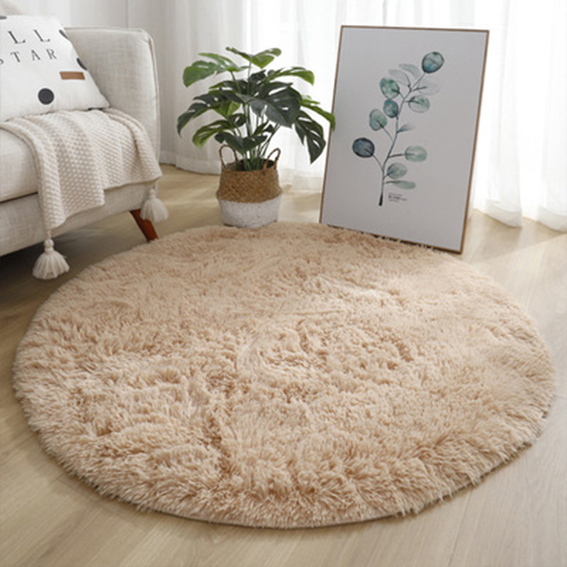 Super Soft Fluffy Round Rug Pl - Baby Nursery Rug 评论和价格