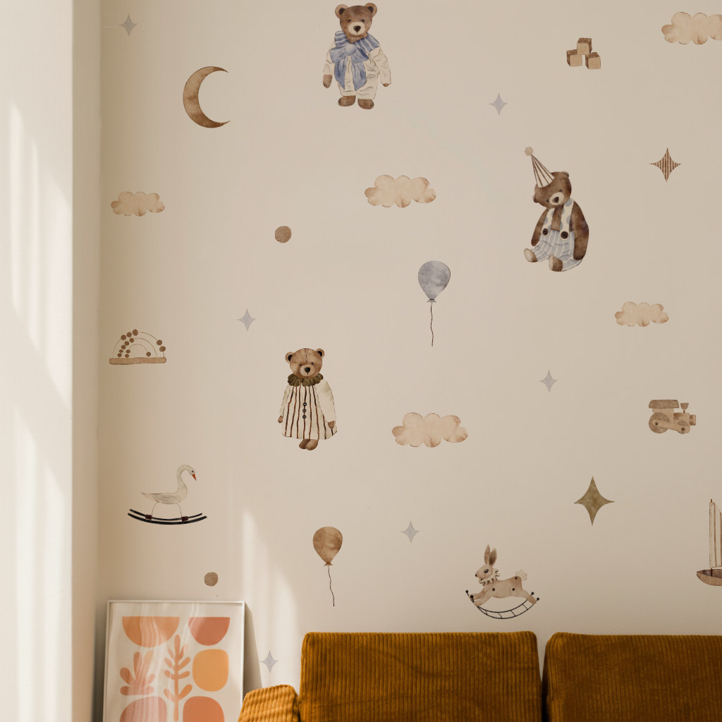 Boho Wall Stickers Vintage Cut - Baby Nursery Vintage Decor 评论和价格