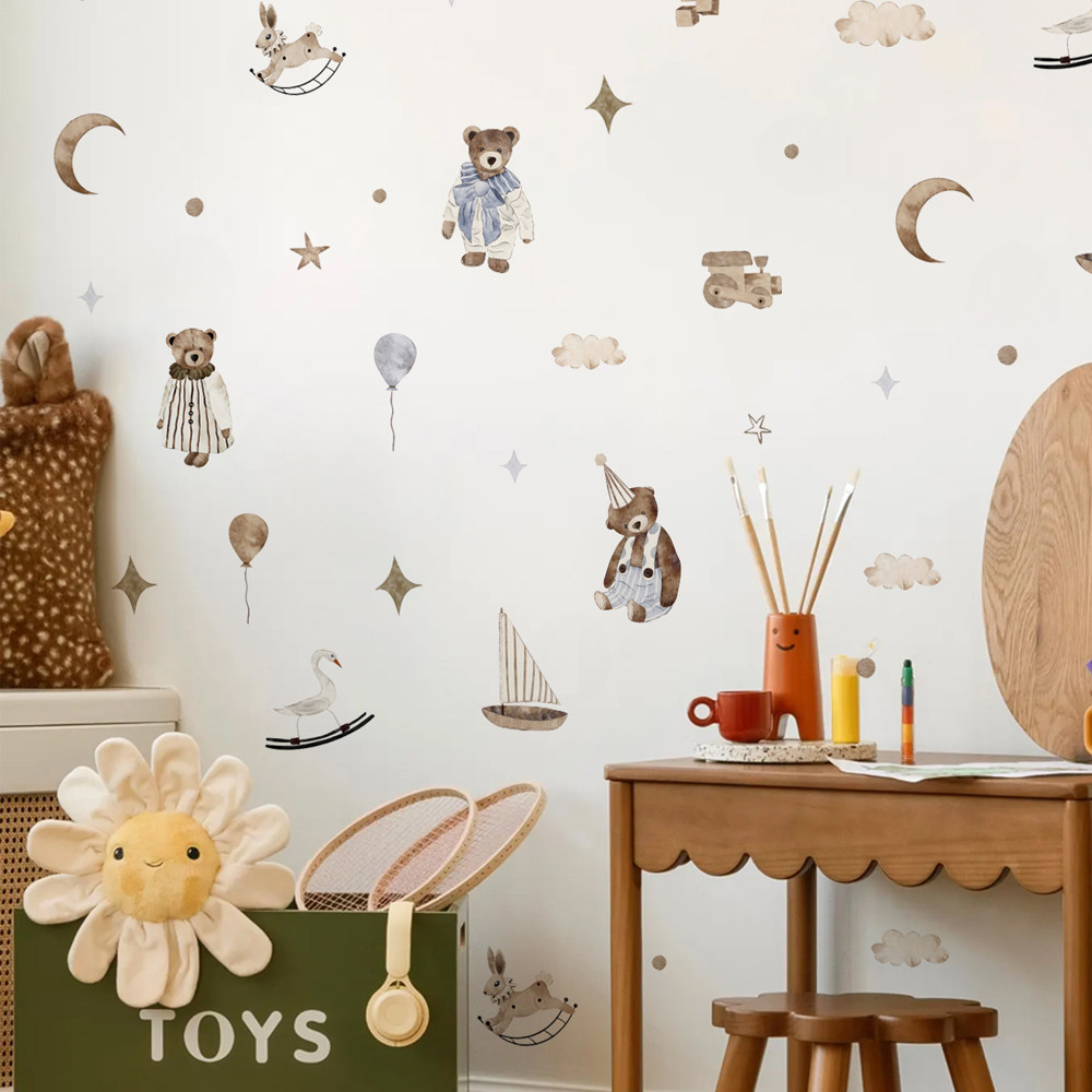 Boho Wall Stickers Vintage Cut - Baby Nursery Vintage Decor 评论和价格