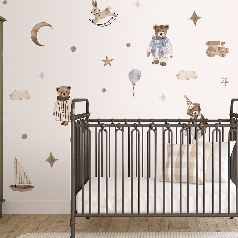 Boho Wall Stickers Vintage Cut - Baby Nursery Vintage Decor 评论和价格