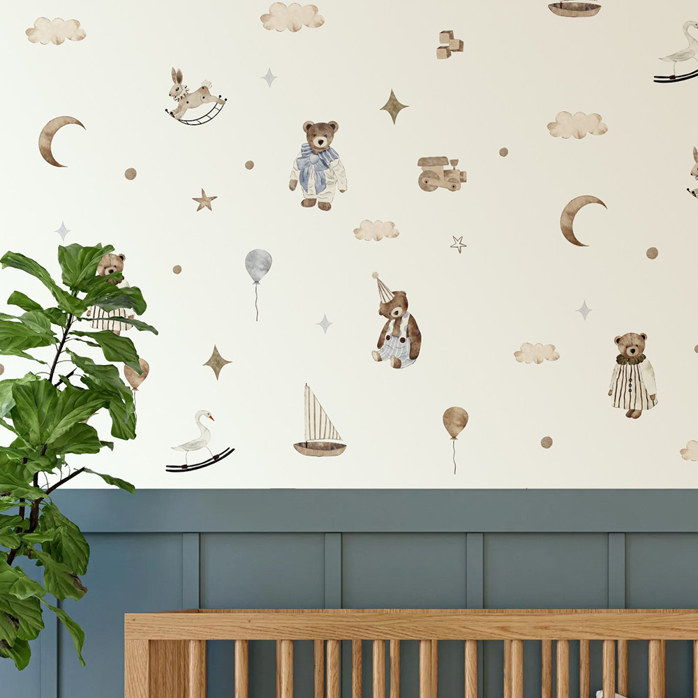 Boho Wall Stickers Vintage Cut - Baby Nursery Vintage Decor 评论和价格