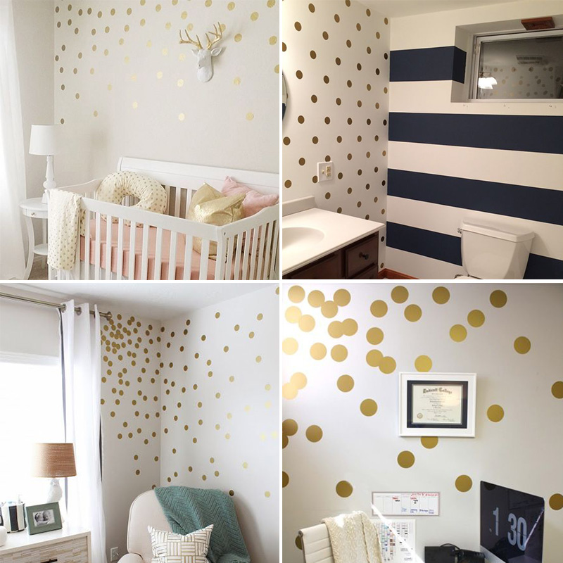 Shiny Rose Yellow Polka Dots W - Baby Nursery Yellow Walls 评论和价格