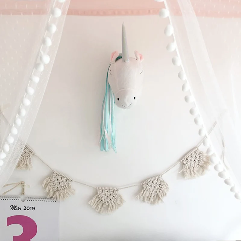 Unicorn Plush Animal Head Wall - Baby Unicorn Nursery 评论和价格