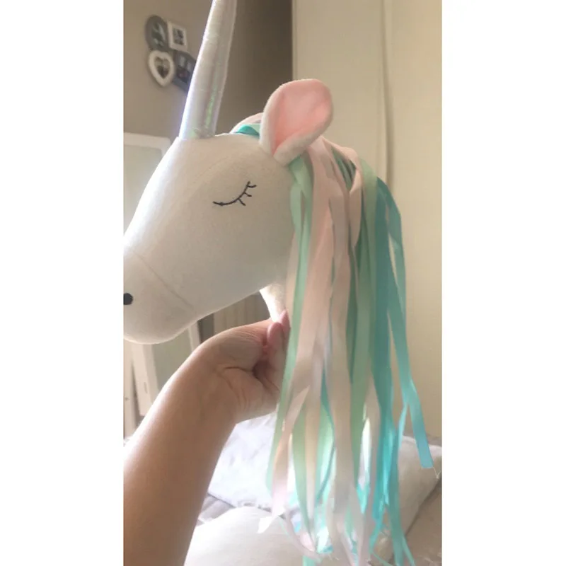 Unicorn Plush Animal Head Wall - Baby Unicorn Nursery 评论和价格