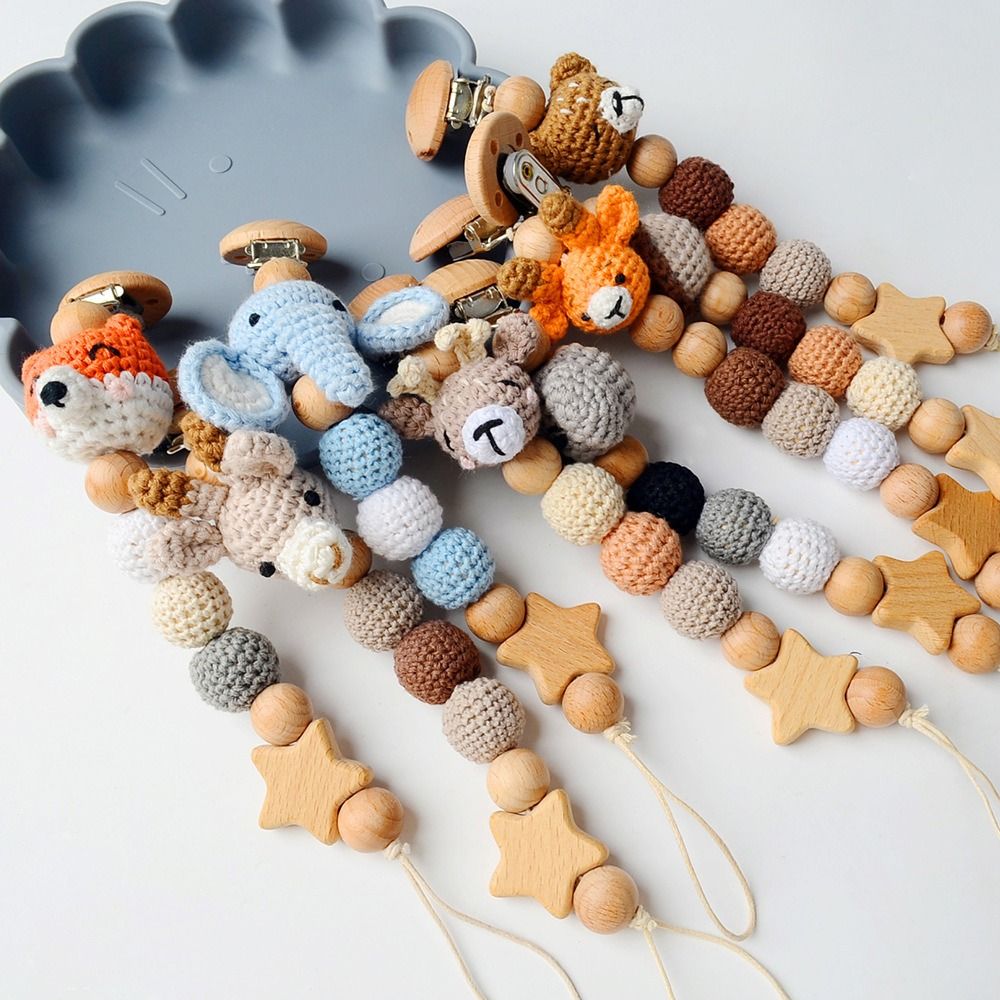 Baby Wooden Pacifier Clip Wood - Baby Nursery Hospital 评论和价格