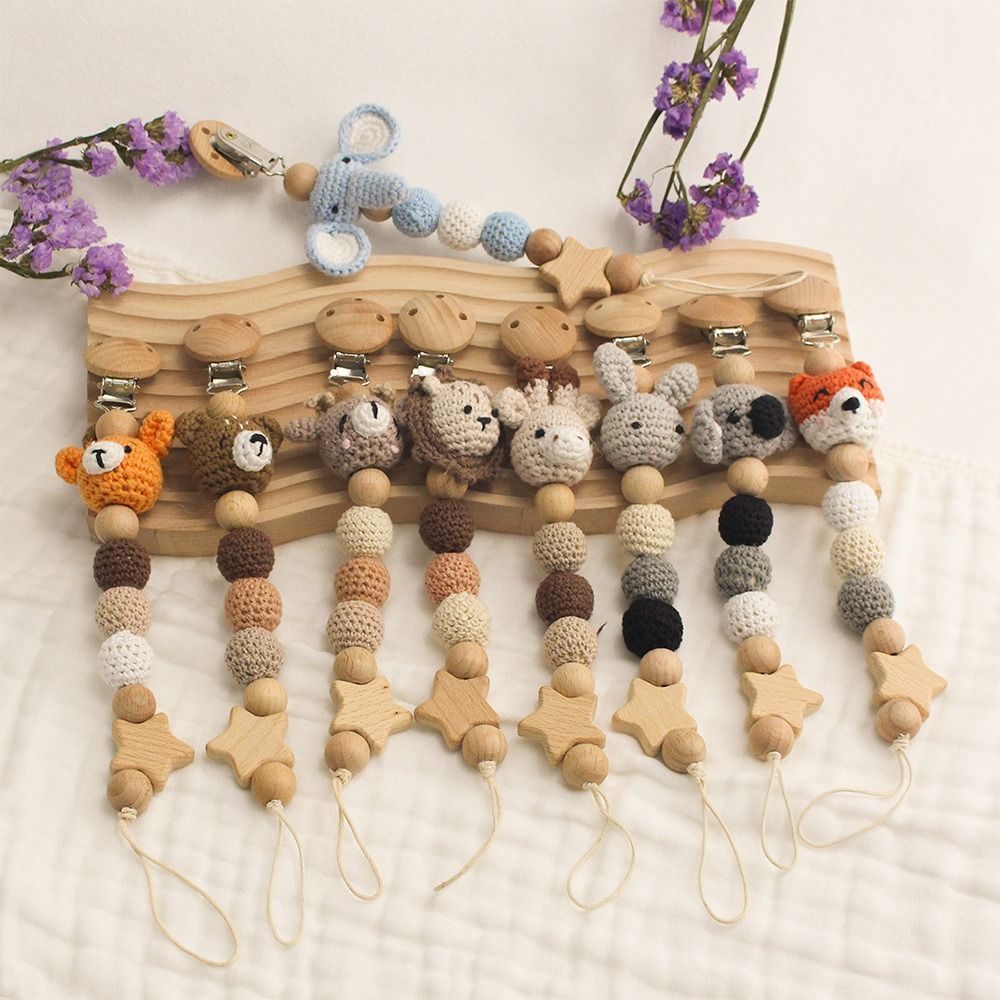 Baby Wooden Pacifier Clip Wood - Baby Nursery Hospital 评论和价格