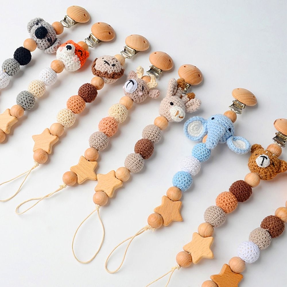 Baby Wooden Pacifier Clip Wood - Baby Nursery Hospital 评论和价格