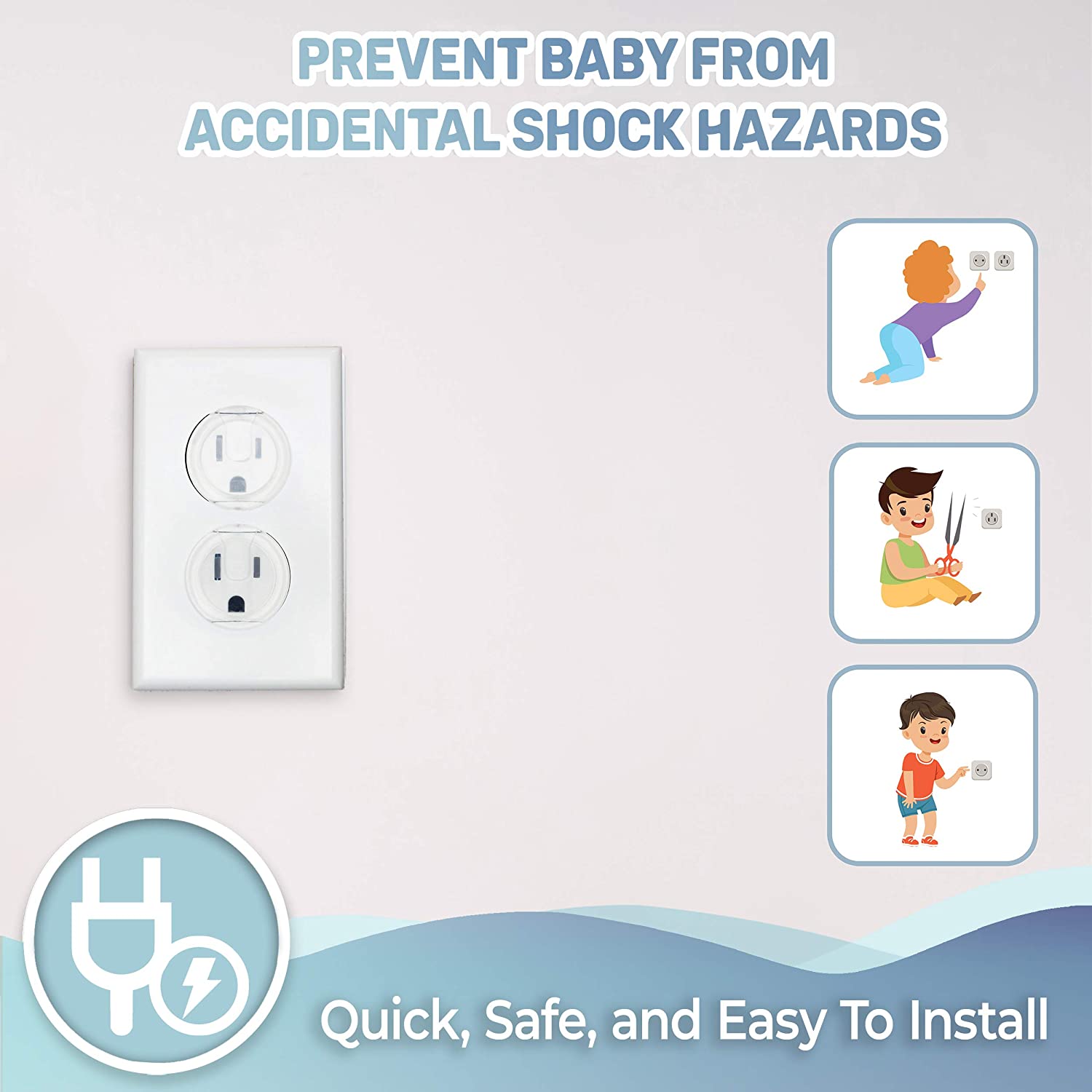 10pcs Outlet Covers, American  - Outlet Cover Childproof 评论和价格