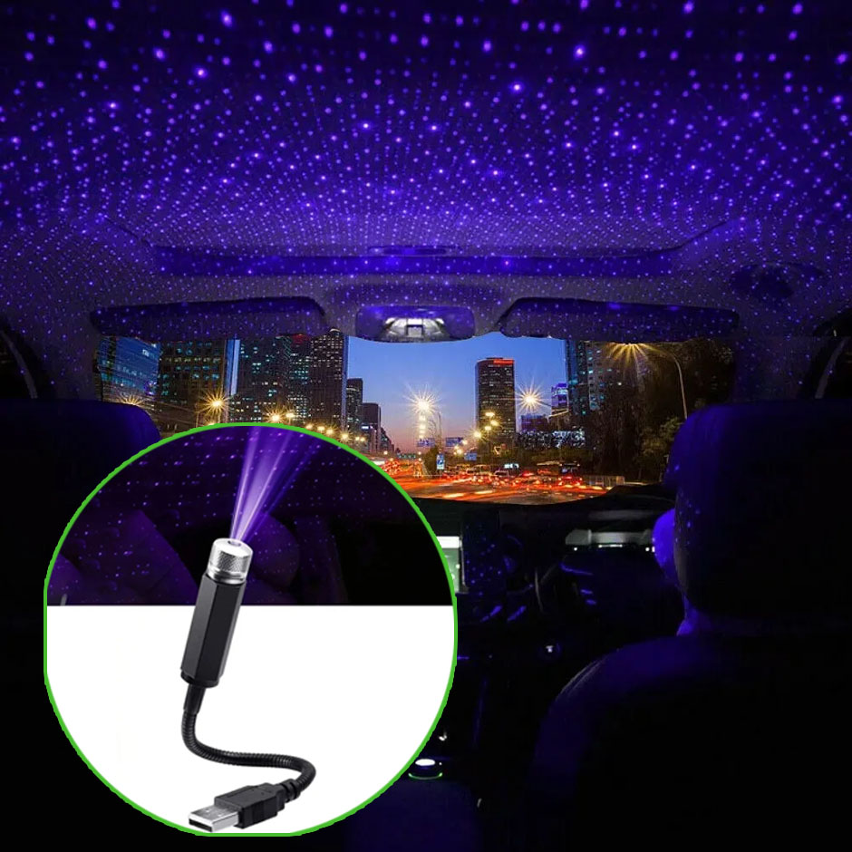 5V USB Mini Car LED Starry Sky - Night Light Projector Stars 评论和价格
