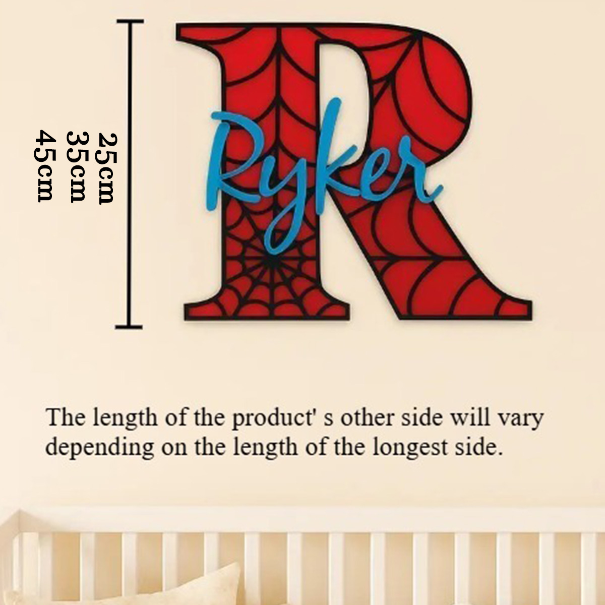 Personalized Spider‑Web Name H - Baby Nursery Name Sign 评论和价格