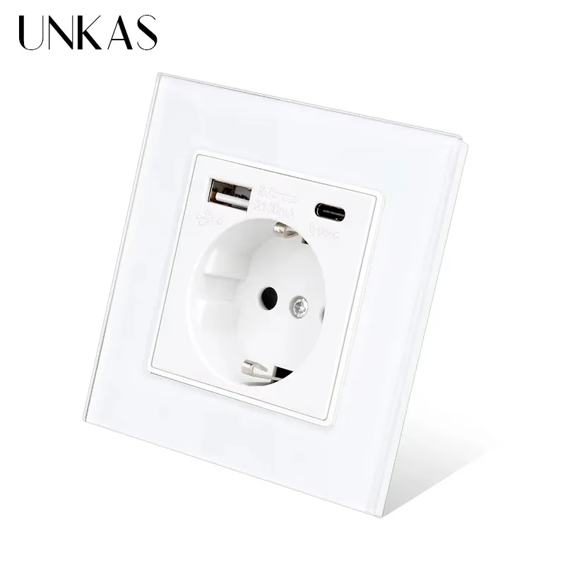 UNKAS Type-C USB Tempered Glas - Outlet Cover Childproof 评论和价格