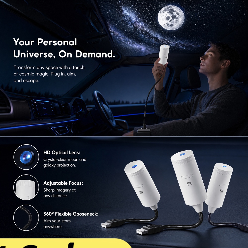 Mini Galaxy Star Projector Two - Night Light Projector Stars 评论和价格