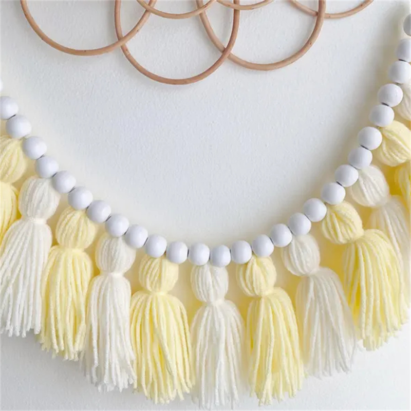 Yellow Boho Tassel Garlands Wa - Baby Nursery Yellow Walls 评论和价格