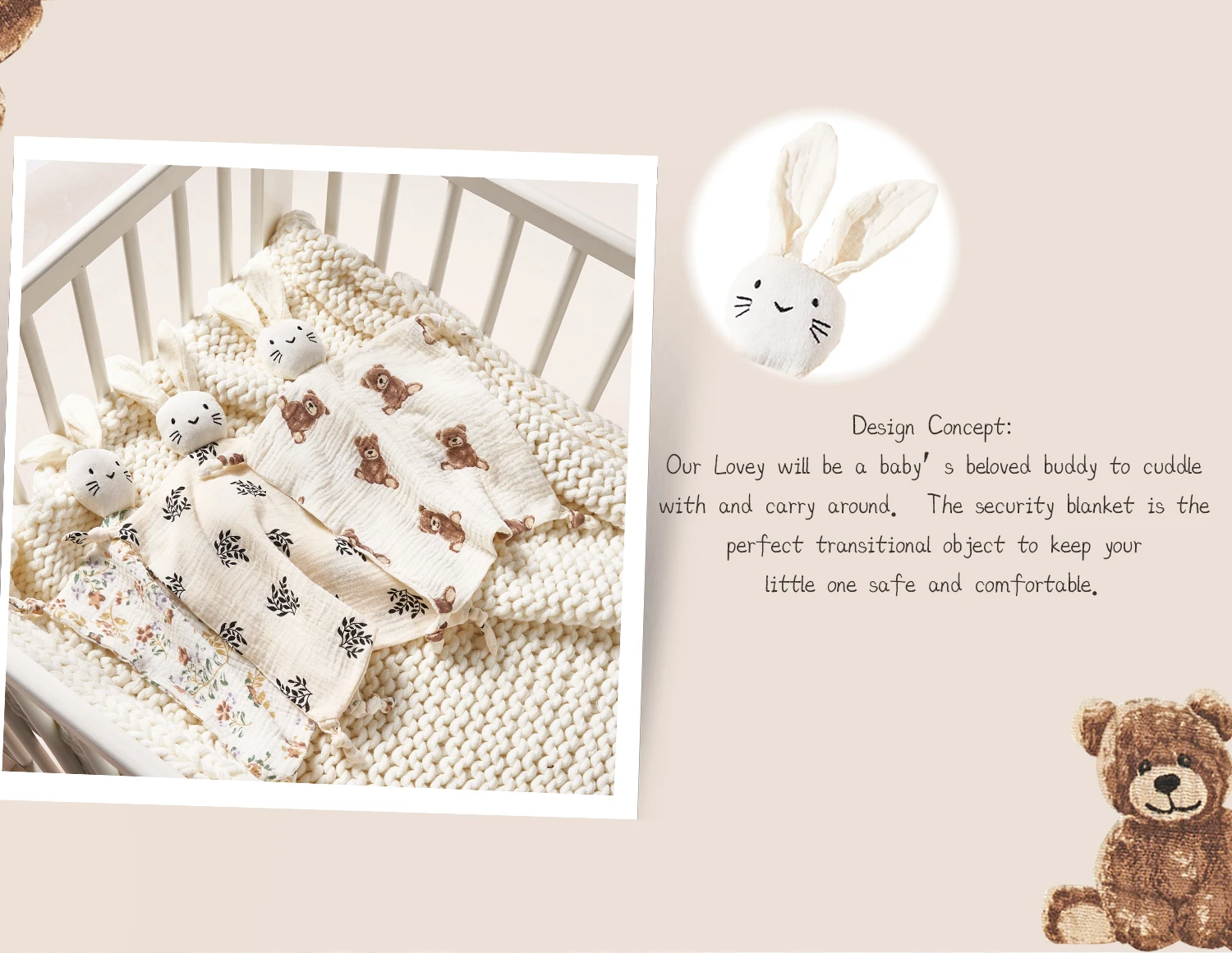 Baby Soothing Towel: Soft Rabb - Baby Nursery Hospital 评论和价格