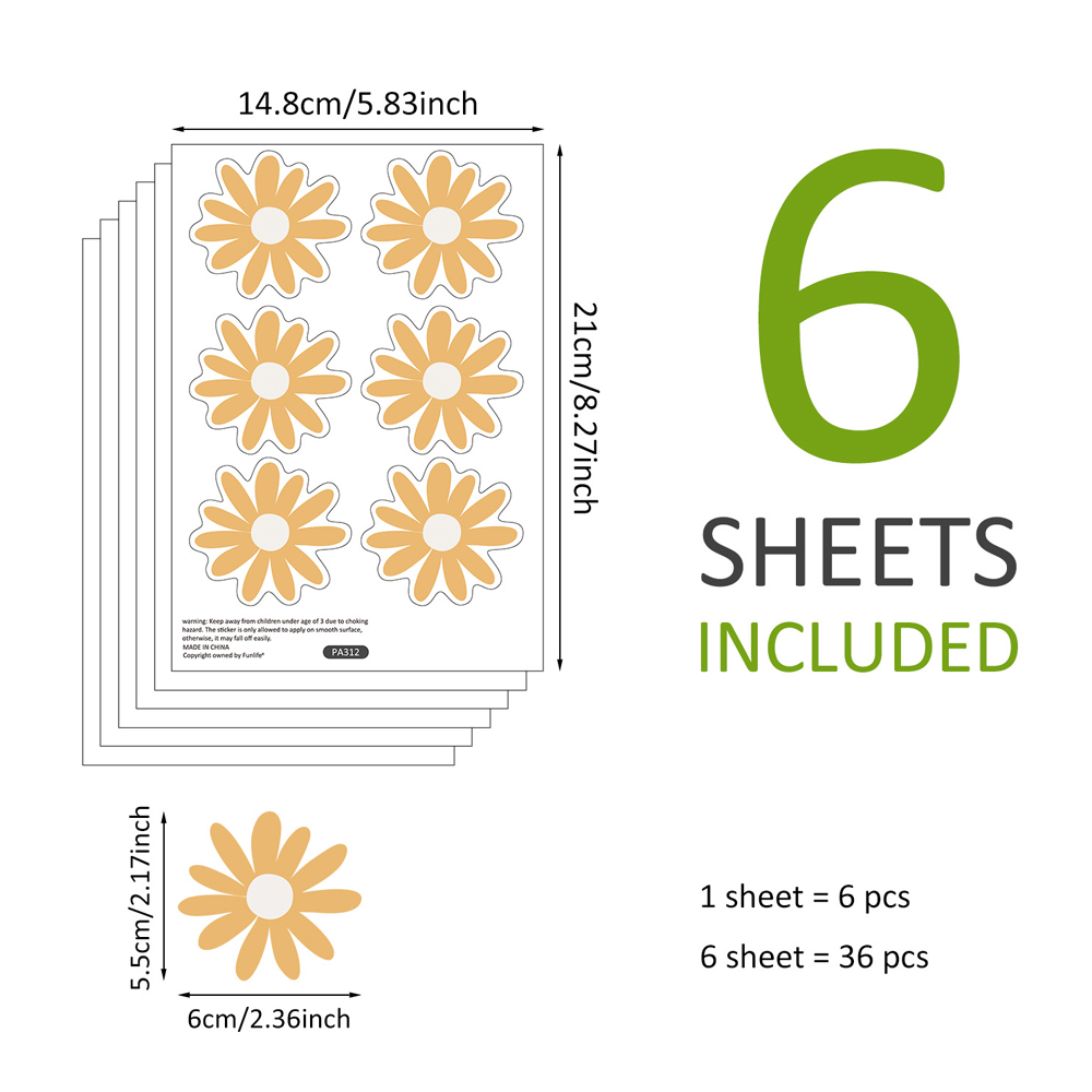 Yellow Daisy Wall Stickers for - Baby Nursery Yellow Walls 评论和价格